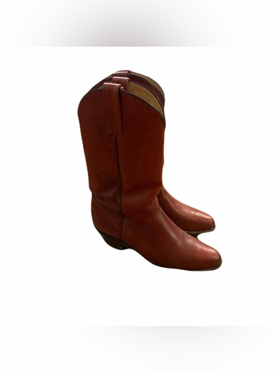 FRYE Vintage Western Mens Boots Cowboy Leather 3811 Cognac Size 11 D USA main image 8